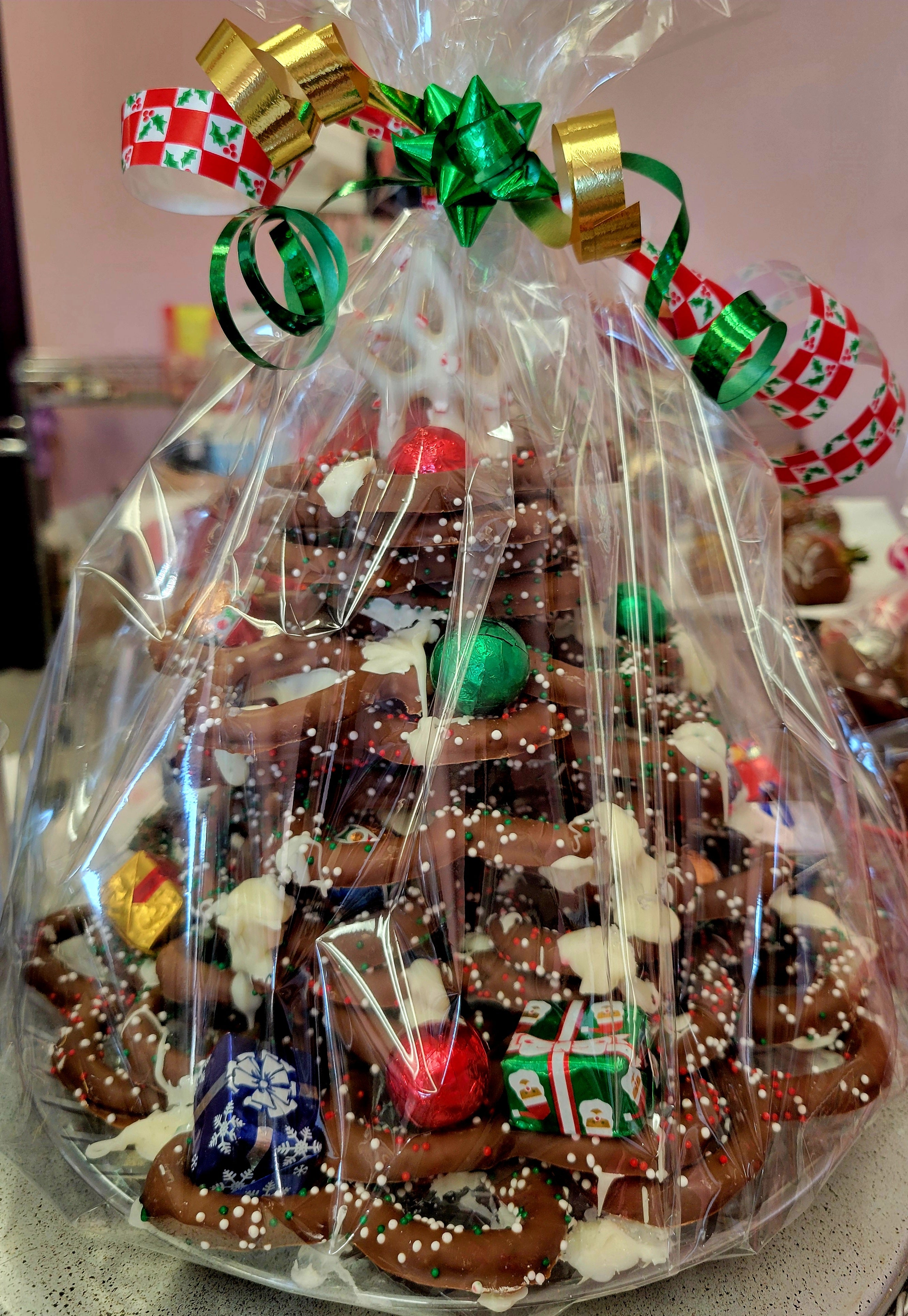 Chocolate Covered Pretzel Christmas Tree