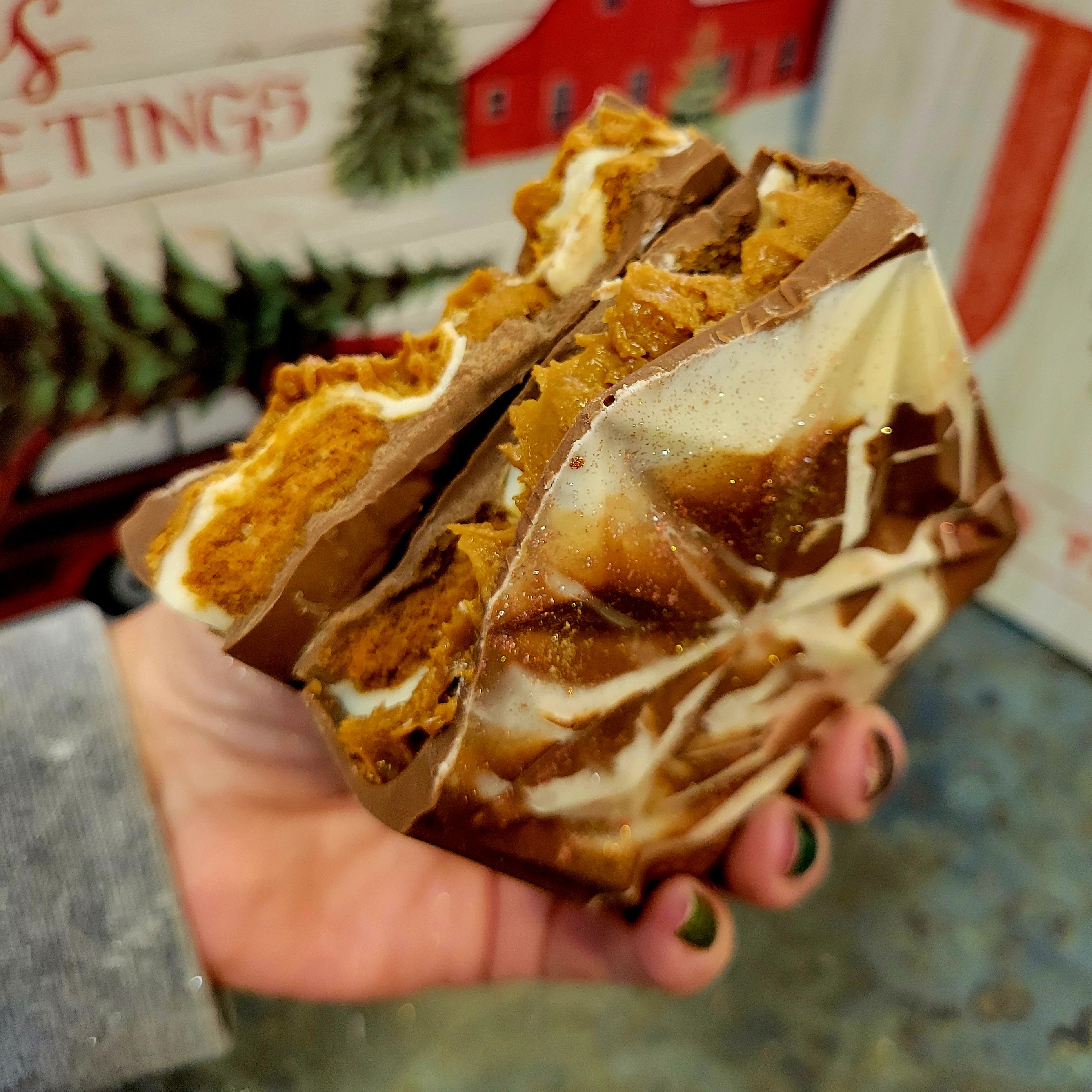 Giant Biscoff Cookie Butter filled Chocolate Bar