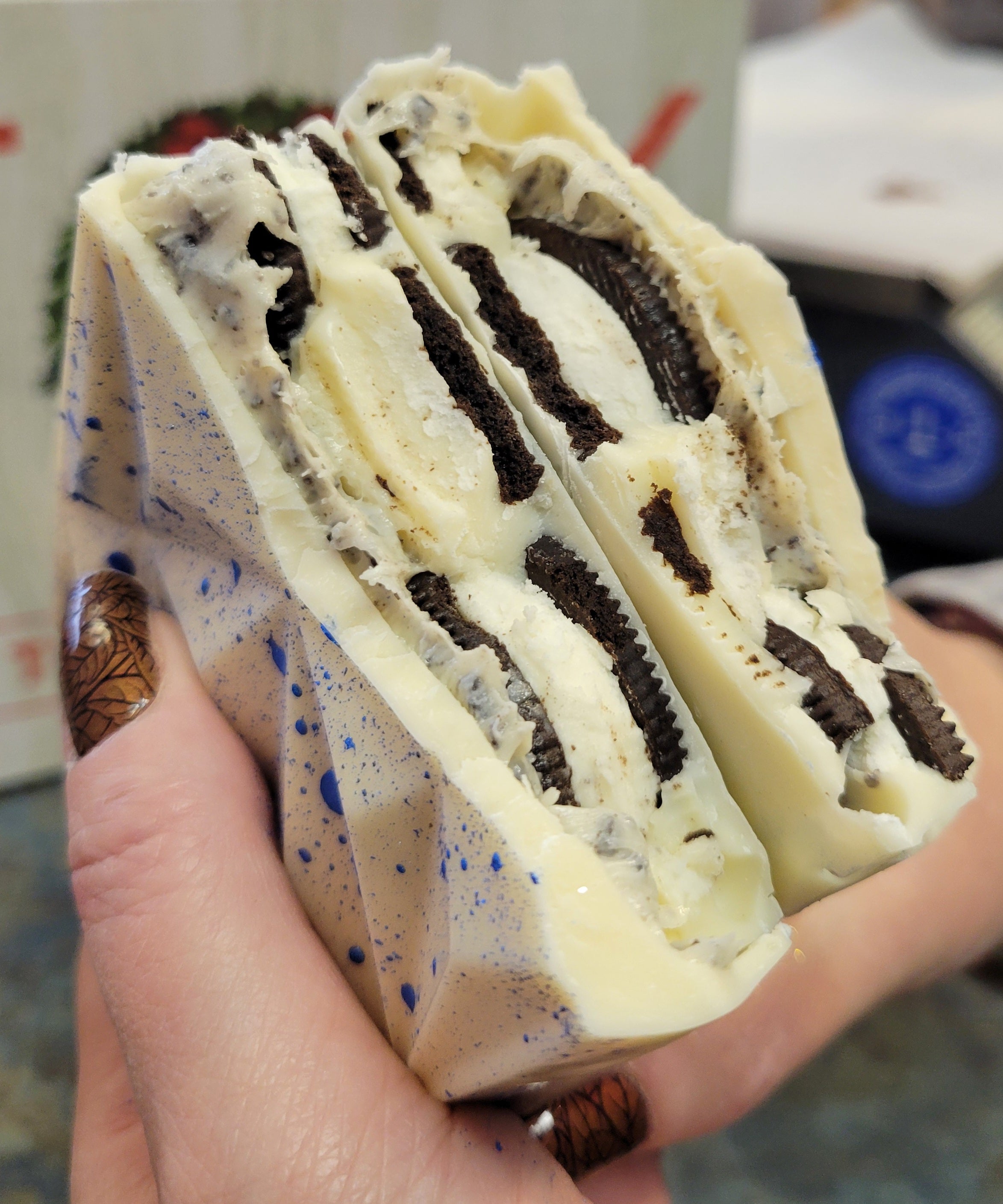 Giant Cookies and Cream filled Chocolate Bar