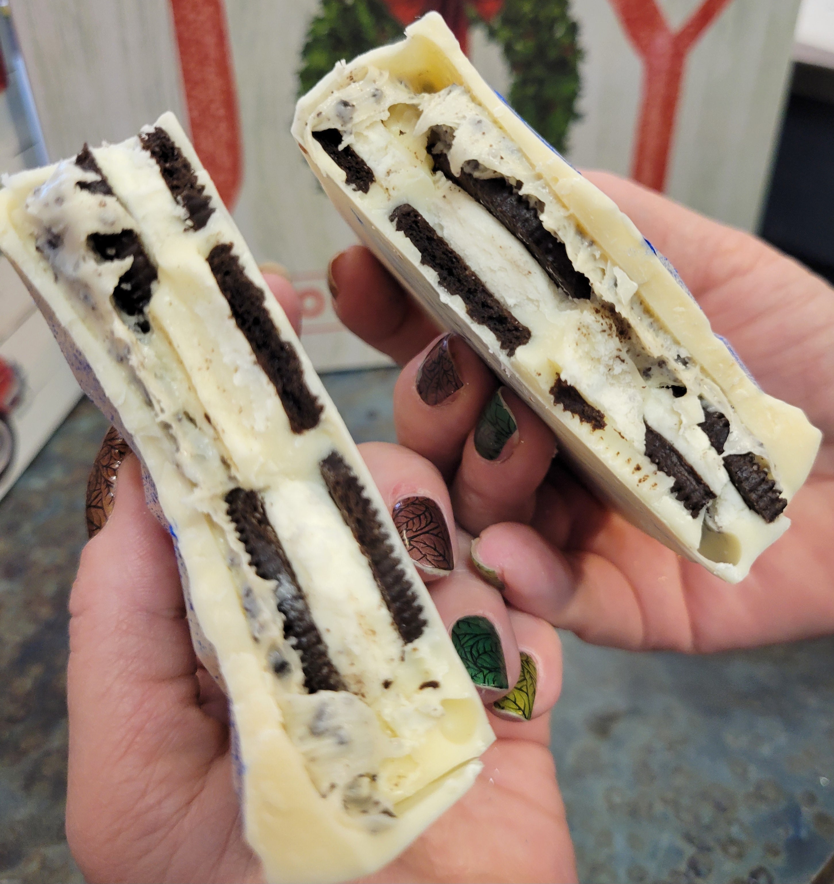 Giant Cookies and Cream filled Chocolate Bar