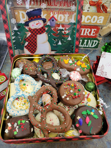 Chocolate Covered Treats Christmas Tin