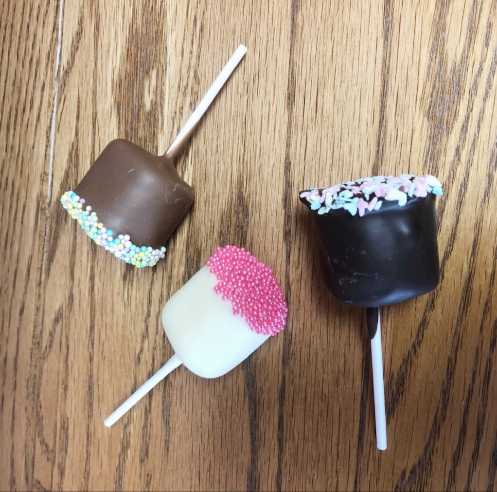Chocolate Dipped Marshmallow Pop