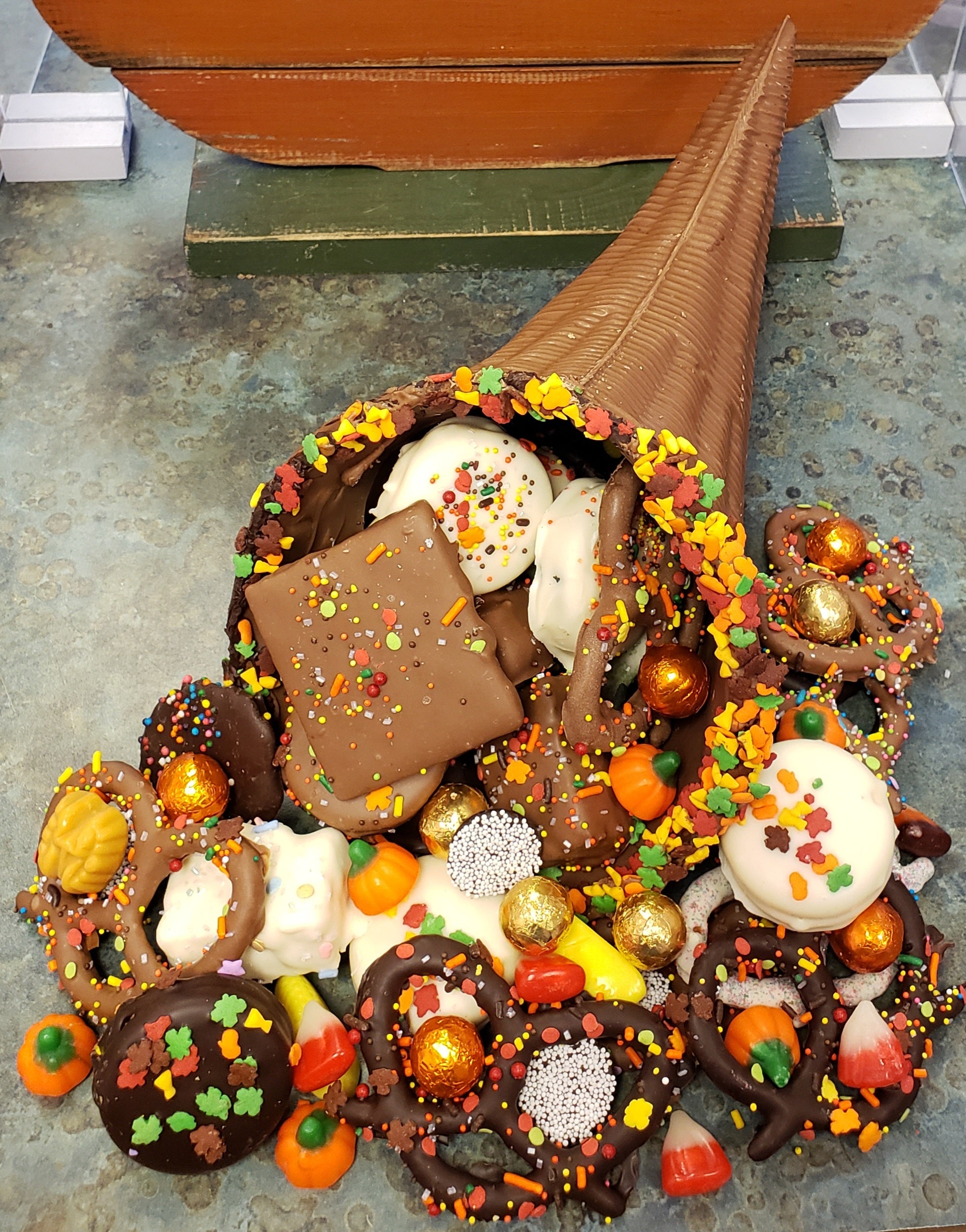 Genuine Chocolate Cornucopia